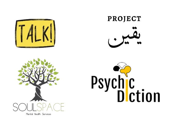 Organizations: TALK!, Project Yaqeen, SoulSpace, Psychic Diction